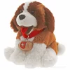 Peluche chien Saint-Bernard avec tonneau - Soft