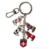 Key ring with multi-colored Swiss cows