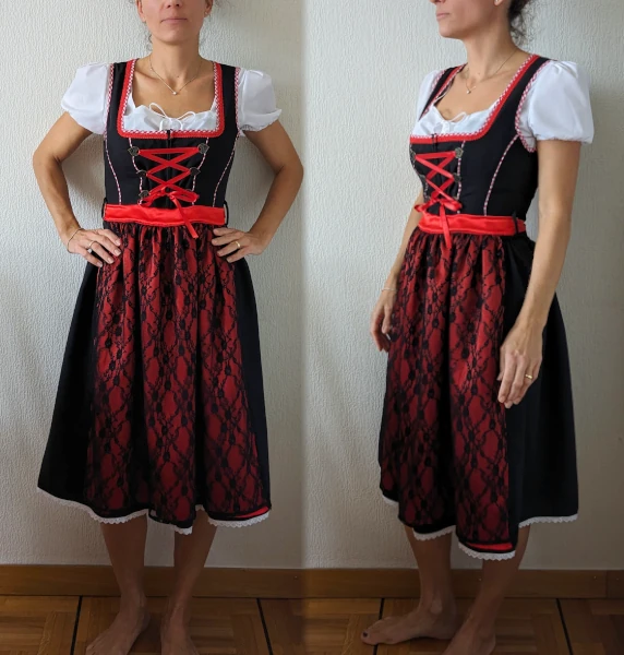 Traditionelle Schweizer Volkstracht – getragen