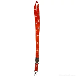 Lanyard rot Schweizer Kreuz - Strap - Laniard