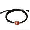 Braided wire bracelet with Swiss cross