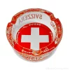 Cendrier croix suisse en verre