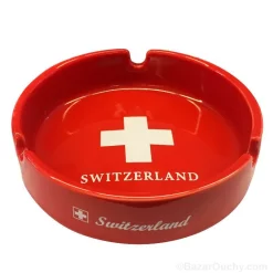 Cenicero cruz suiza roja