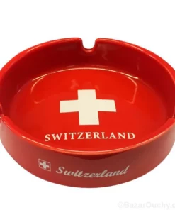 Cendrier croix suisse rouge