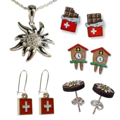 Swiss necklaces and earrings