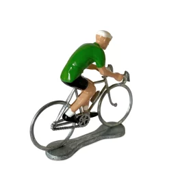 Kleines Miniatur-Fahrrad, grünes Trikot – Bernard und Eddy