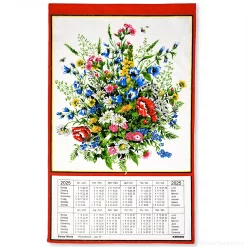 تقويم قماش سويسري 2025 - 19.2555 - باقة زهور