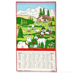 Tessuto calendario svizzero Kreier Kraier 2025