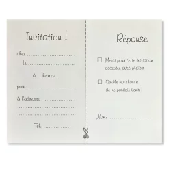 Carte d'invitation avec enveloppe