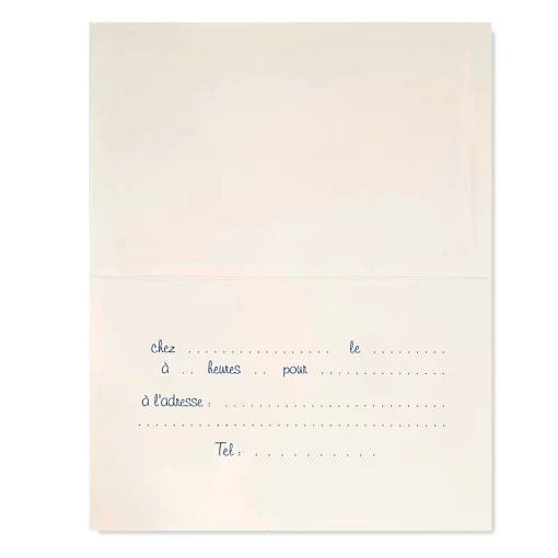Carte d'invitation avec enveloppe