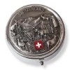 Swiss landscape pill box in relief