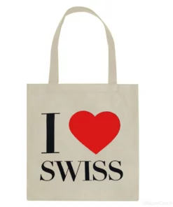 Sac tissus i love Swiss - Tote bag
