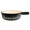 Cast iron fondue pot - Poya black cutout - 18.5cm