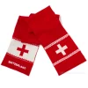 Red scarf with Swiss cross - red white