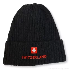 Bonnet croix suisse noir