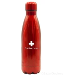 Bouteille thermos croix suisse