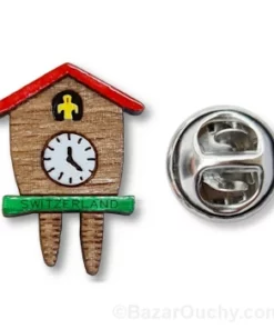 Pin's Coucou suisse bois
