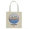 Sac tissus - Lausanne bateau (tote bag)
