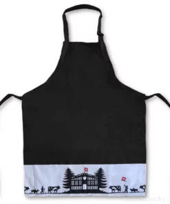Tablier poya découpage suisse - Noir