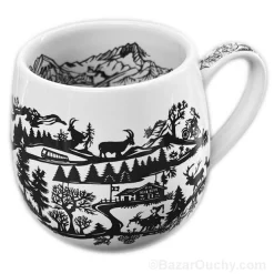 Swiss poya decoupage pattern mug