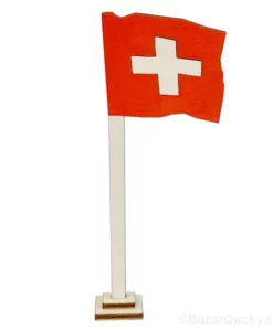 Drapeau suisse coucou décoration