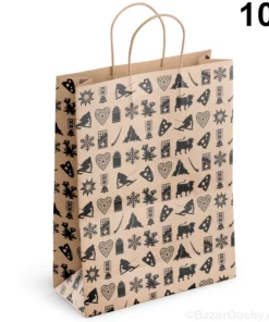 Sac cadeau motif suisse papier