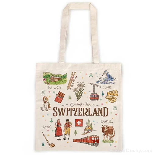 Sac tissus tote bag - Motifs suisse