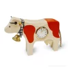 Vache en bois avec montre - Rouge - Moyenne
