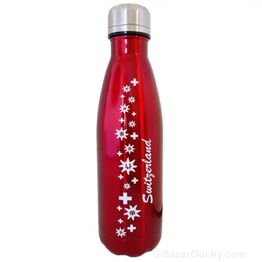 Gourde thermos - Switzerland et edelweiss