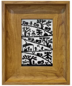 Découpage en papier suisse poya cadre tableau