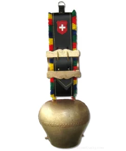 Cloche de vache suisse - Dorée - Franges