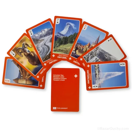 Jeu de carte 52 vues de suisse