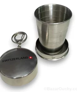 Verre pliable en métal - Télescopique - Rétractable - Suisse