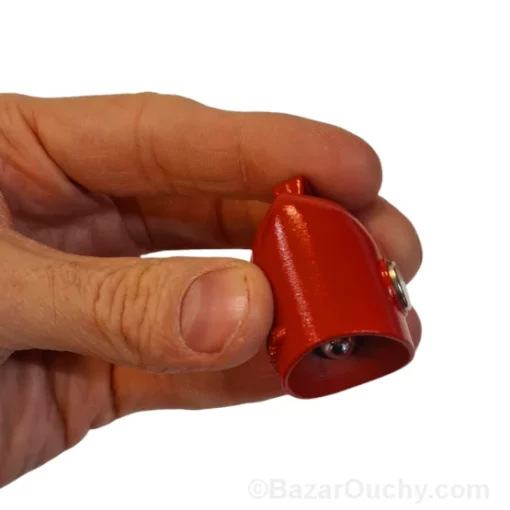 Cloche suisse magnet aimant edelweiss - Rouge