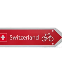 Panneau métal velo suisse