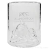 Verre avec montagne en relief dedans
