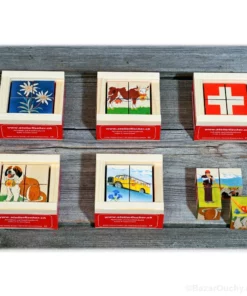 Puzzle cube en bois - 4pce - Atelier Fischer
