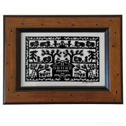 Découpage en papier suisse poya cadre tableau