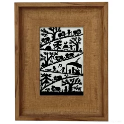 Découpage en papier suisse poya cadre tableau