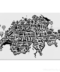 Carte voeux Découpage suisse poya - Carte suisse