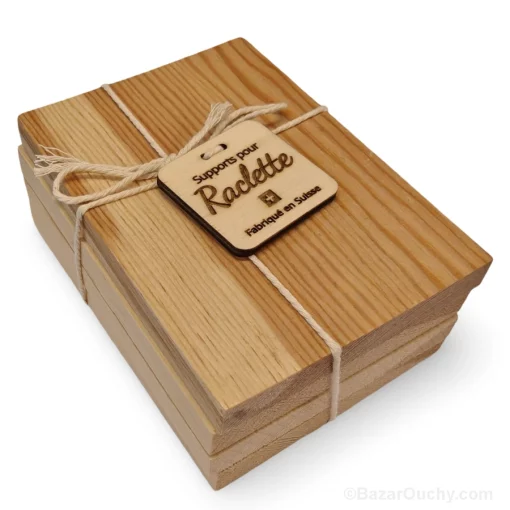 Support pour raclette en bois - 4 pièces