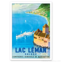 Carte Postale - Lac Leman Chillon - Vintage