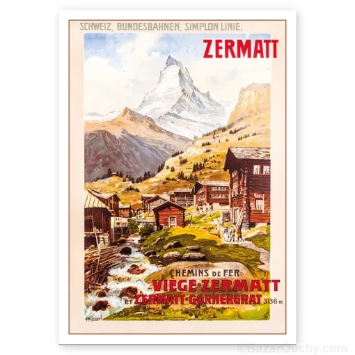 Carte Postale - Zermatt - Retro Vintage