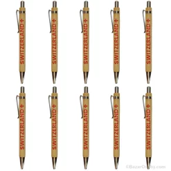 Stylo bois - Switzerland - 10 pieces