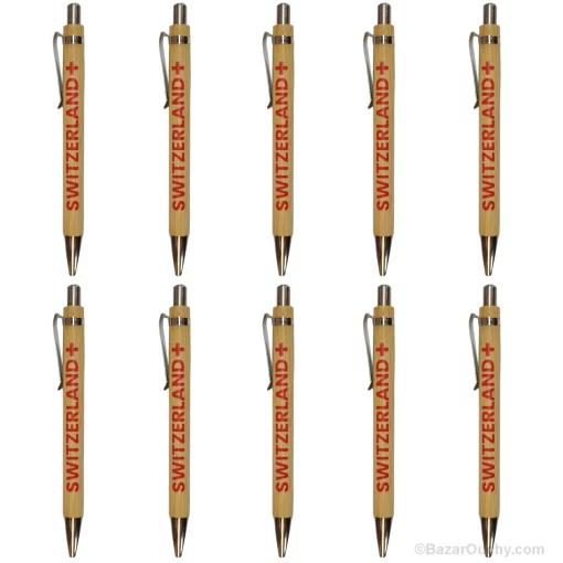 Stylo bois - Switzerland - 10 pieces