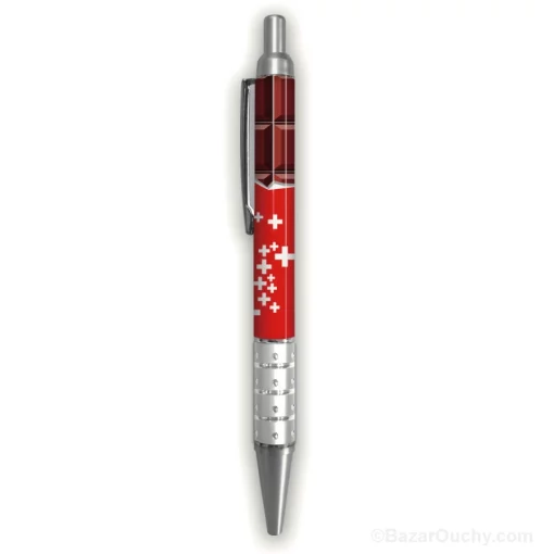 Stylo souvenir suisse - Chocolat et croix suisse