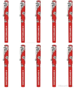 Stylo souvenir suisse - Edelweiss - Capuchon - Closed - 10 pieces