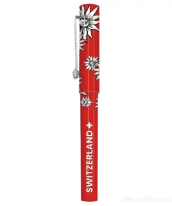 Stylo souvenir suisse - Edelweiss - Capuchon - Closed