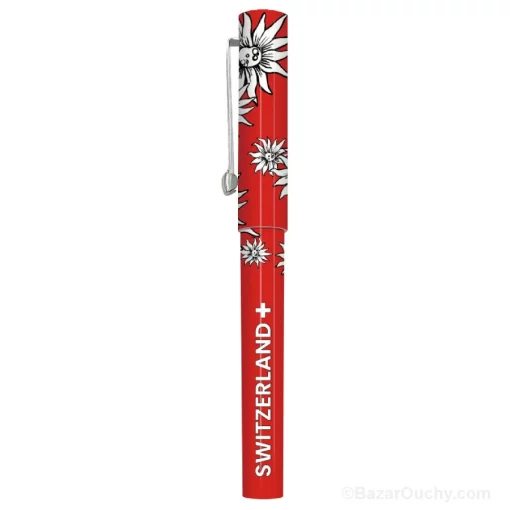 Stylo souvenir suisse - Edelweiss - Capuchon - Closed