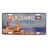 Plaque voiture metal Lausanne